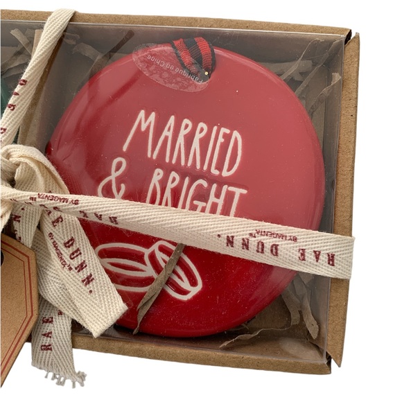 ❤️❤️❤️Rae Dunn newlyweds first Christmas together ornaments❤️❤️❤️ - Picture 3 of 3